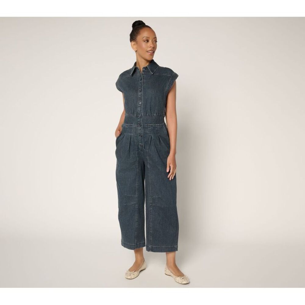 Splendid Women's Petite Dress 10P Ankle Length Denim Blue